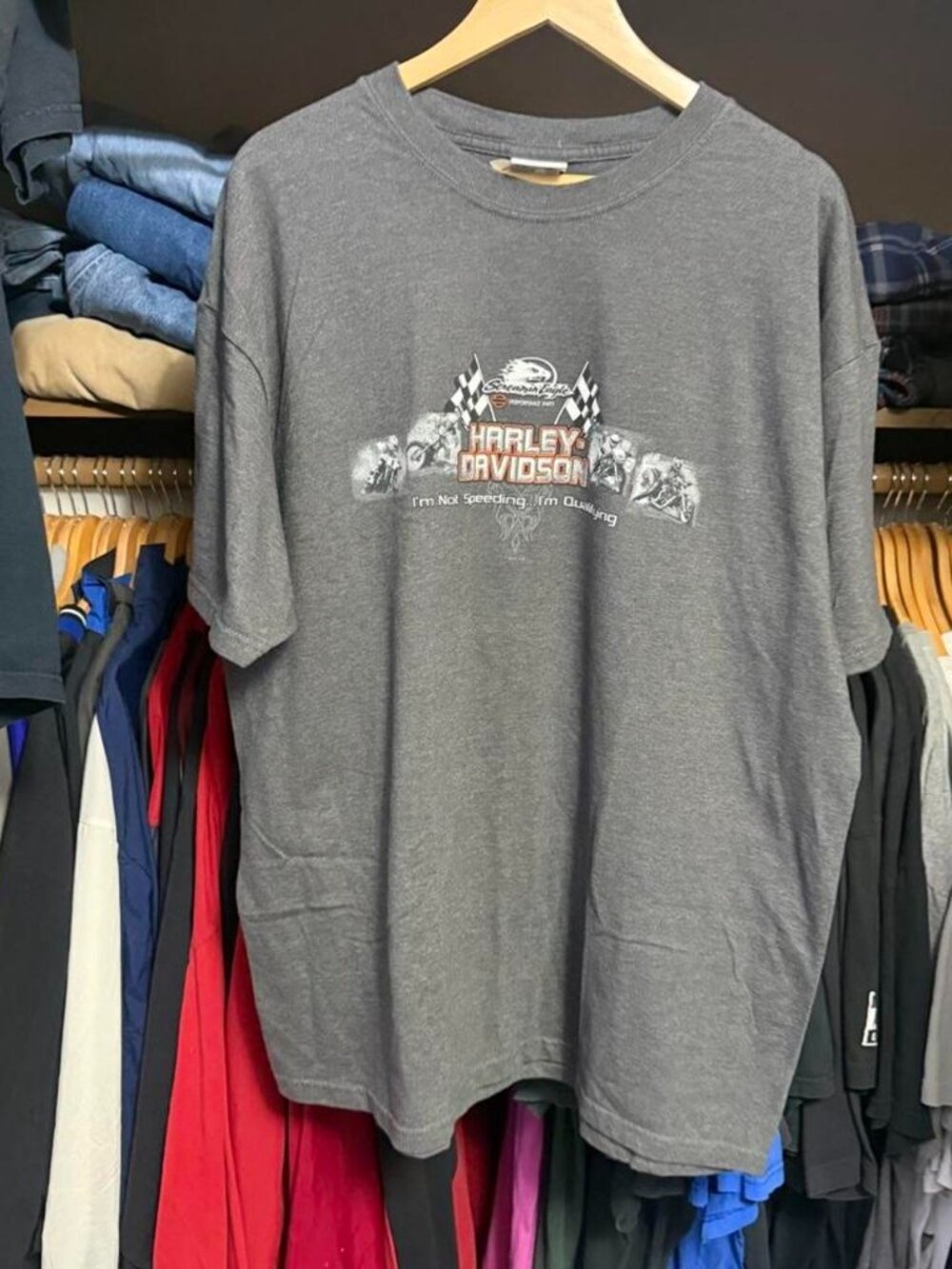 Vintage Harley Davidson Faded Zion Utah I’m Not Speeding I’m Qualifying Size 2XL